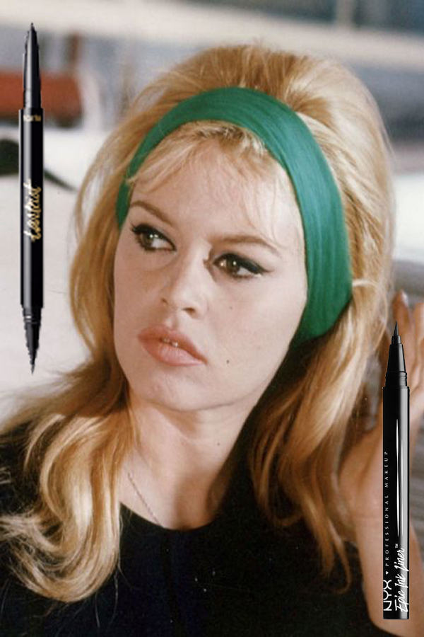 Brigitte Bardot Cat Eyeliner Makeup